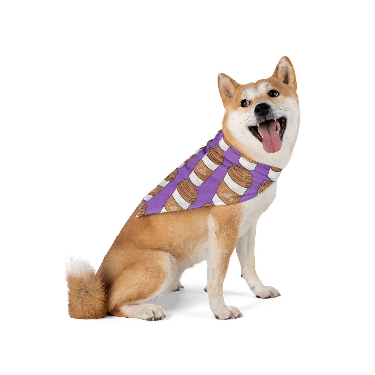 purple Coffee dog bandana