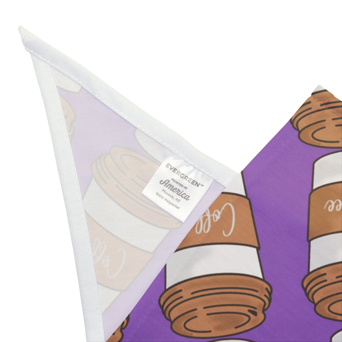 purple Coffee dog bandana